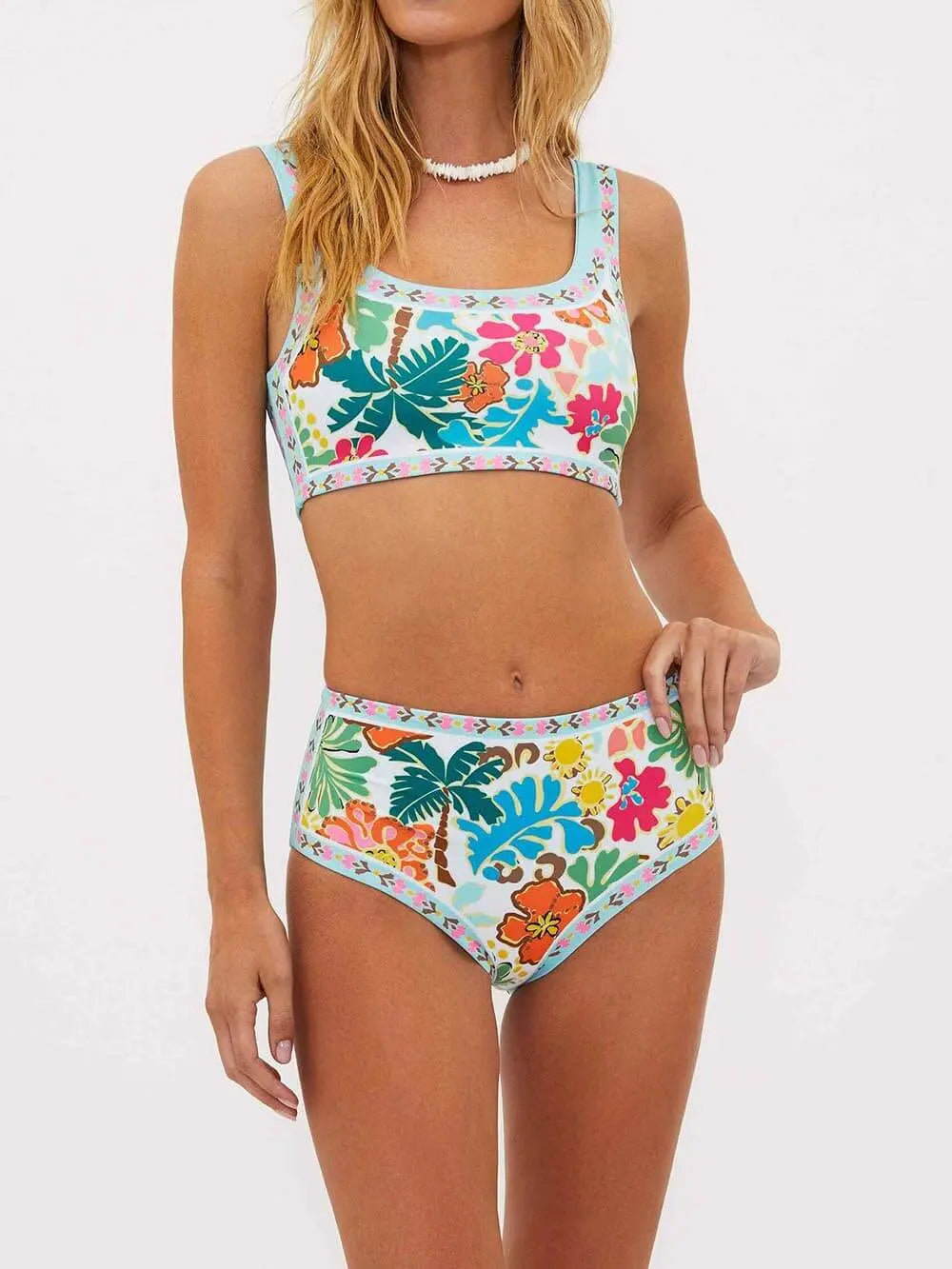 Lunavira | Wspierające bikini kwiatowe z elastycznym materiałem