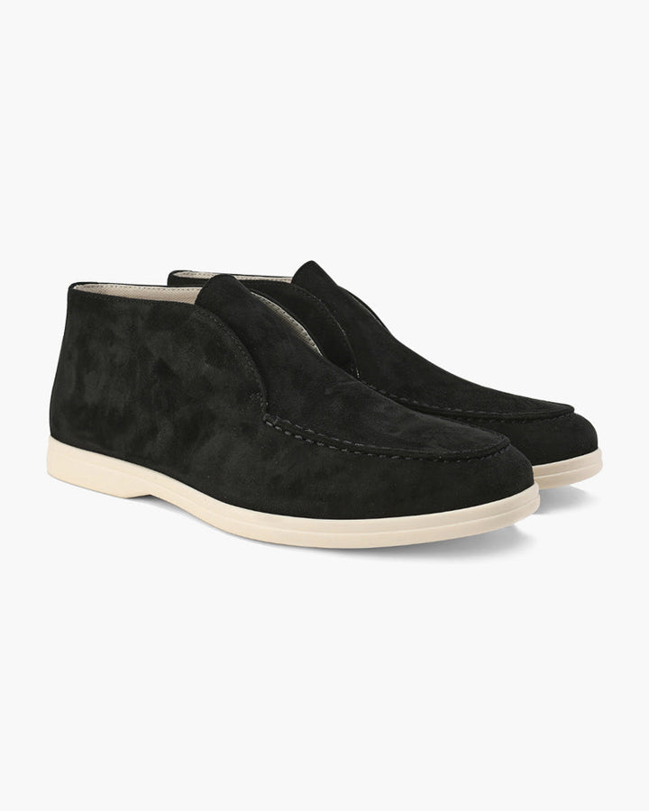 Mikołaj | Męskie Zamszowe Loafersy Półwysokie Slip-On