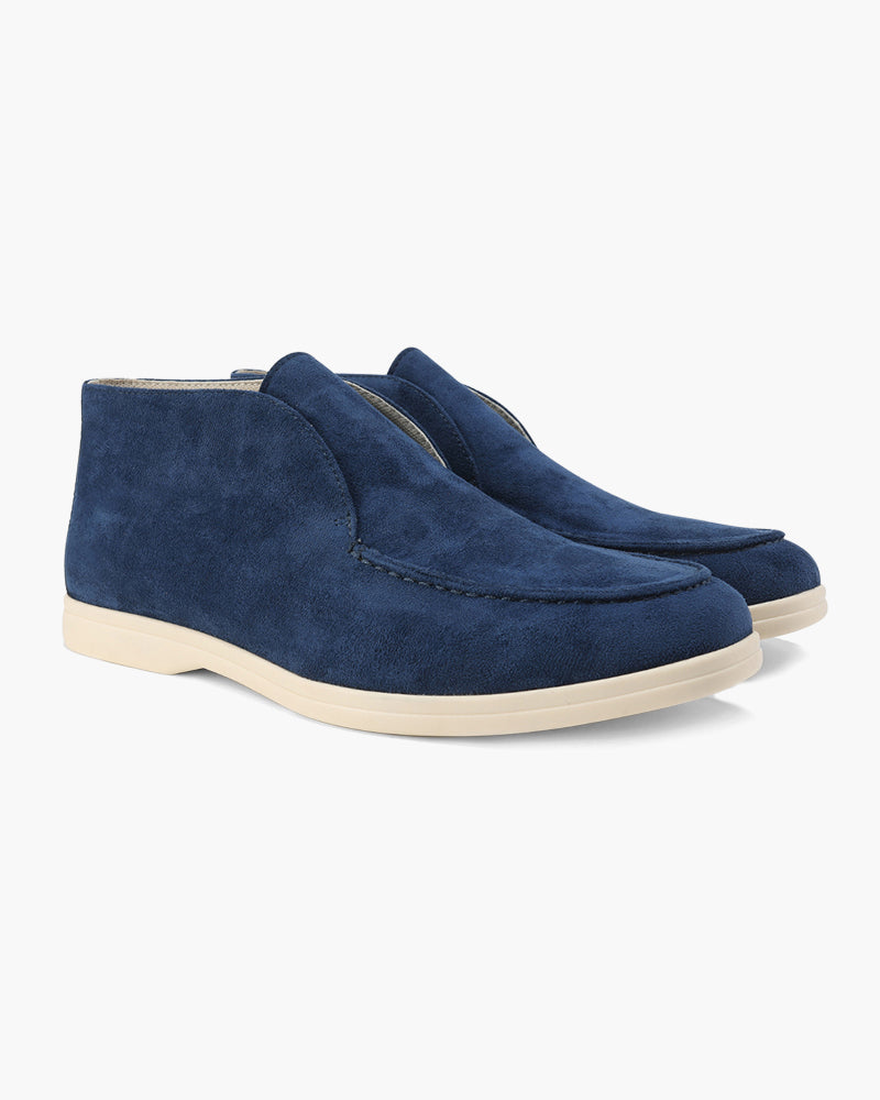 Mikołaj | Męskie Zamszowe Loafersy Półwysokie Slip-On