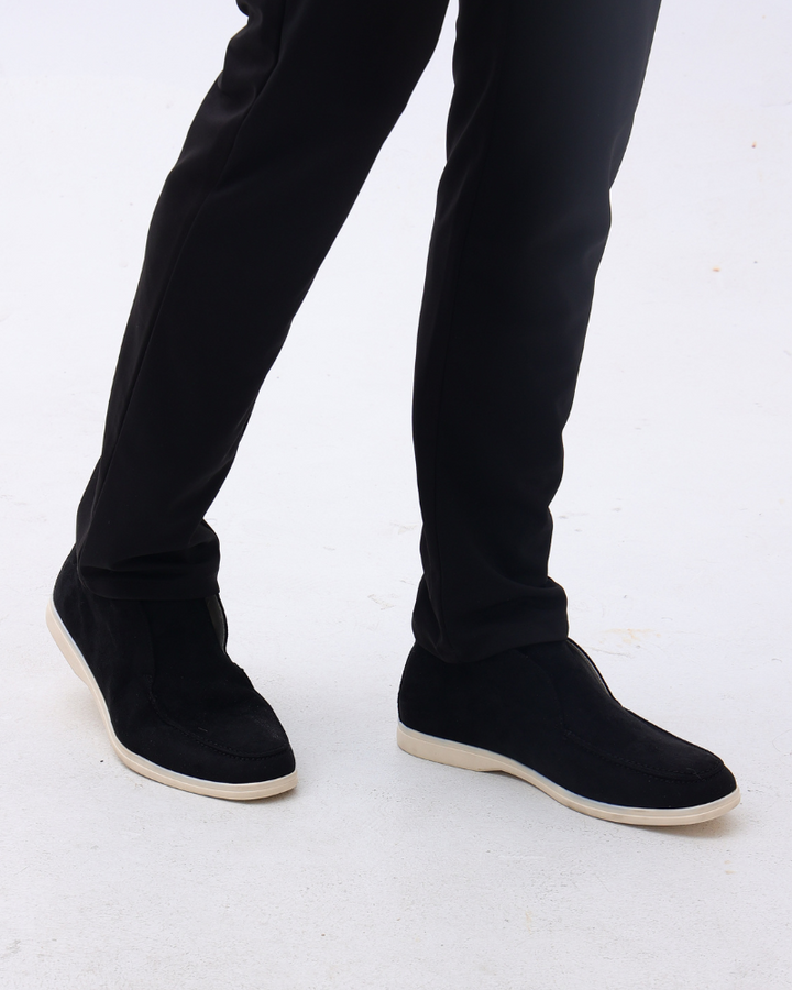 Mikołaj | Męskie Zamszowe Loafersy Półwysokie Slip-On