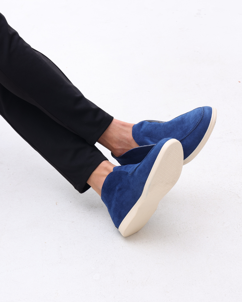 Mikołaj | Męskie Zamszowe Loafersy Półwysokie Slip-On