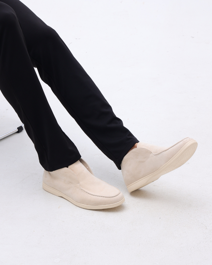 Mikołaj | Męskie Zamszowe Loafersy Półwysokie Slip-On