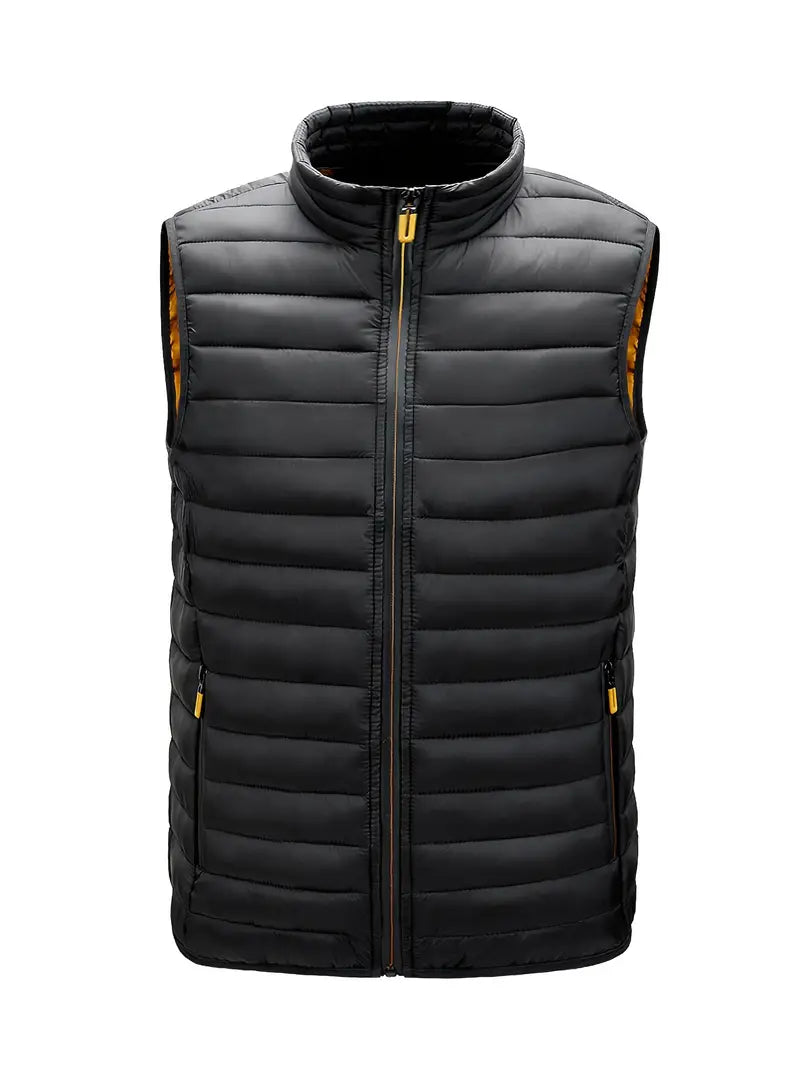 Miles | Lekka kamizelka męska z kołnierzem stojącym