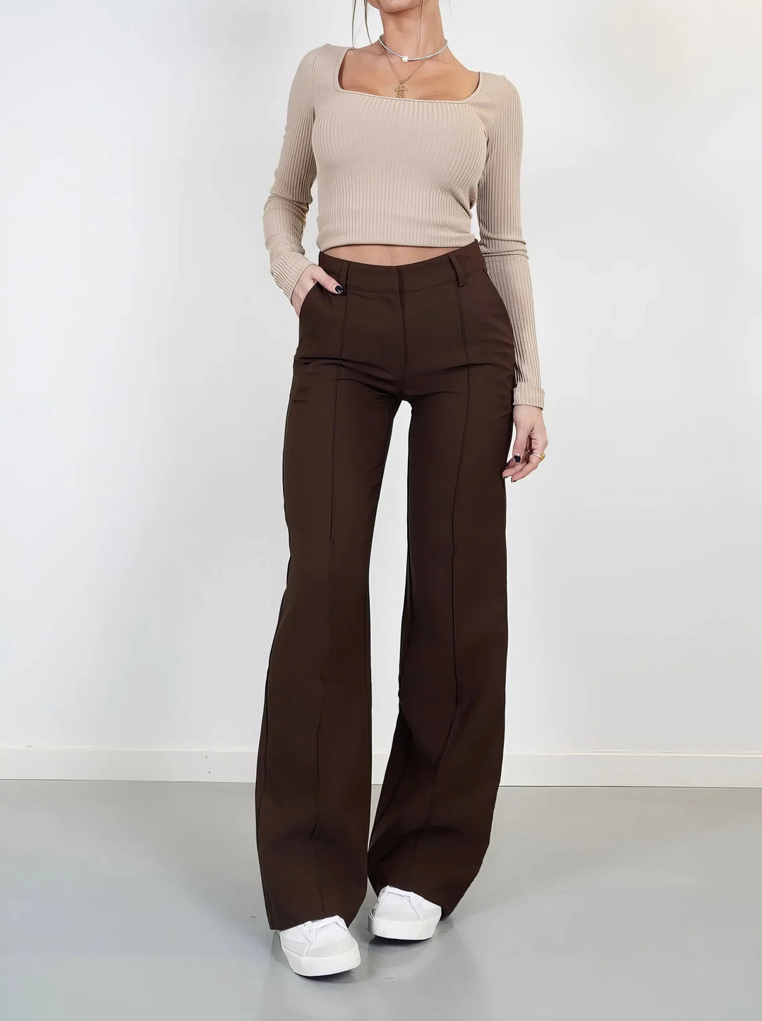 Carina | Eleganckie spodnie z wysokim stanem