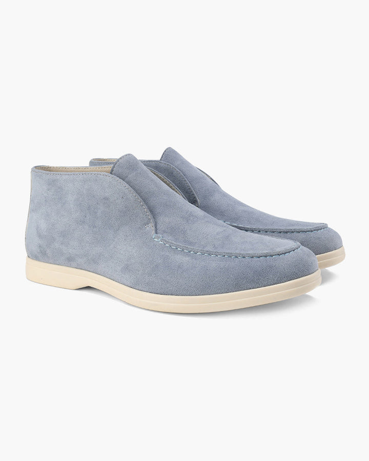 Mikołaj | Męskie Zamszowe Loafersy Półwysokie Slip-On