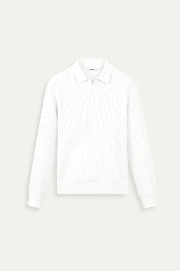 Łukasz | Polo męskie z dzianiny – minimalistyczna elegancja