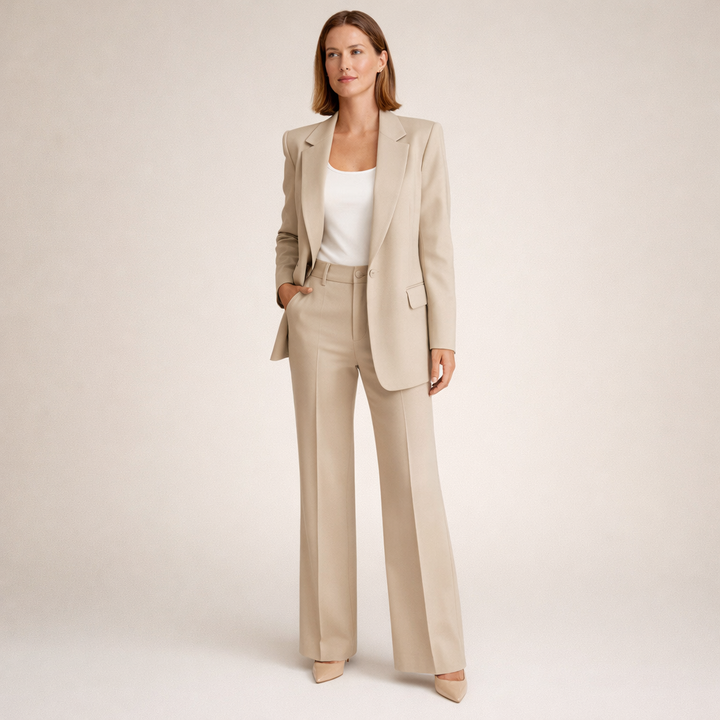 Lena | Stylish suit with flared trousers