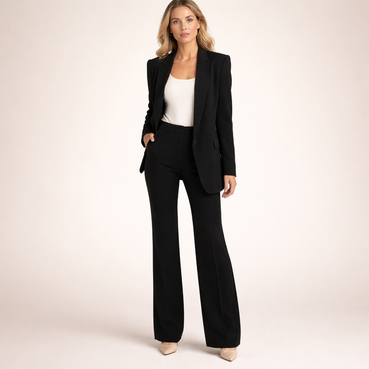 Lena | Stylish suit with flared trousers