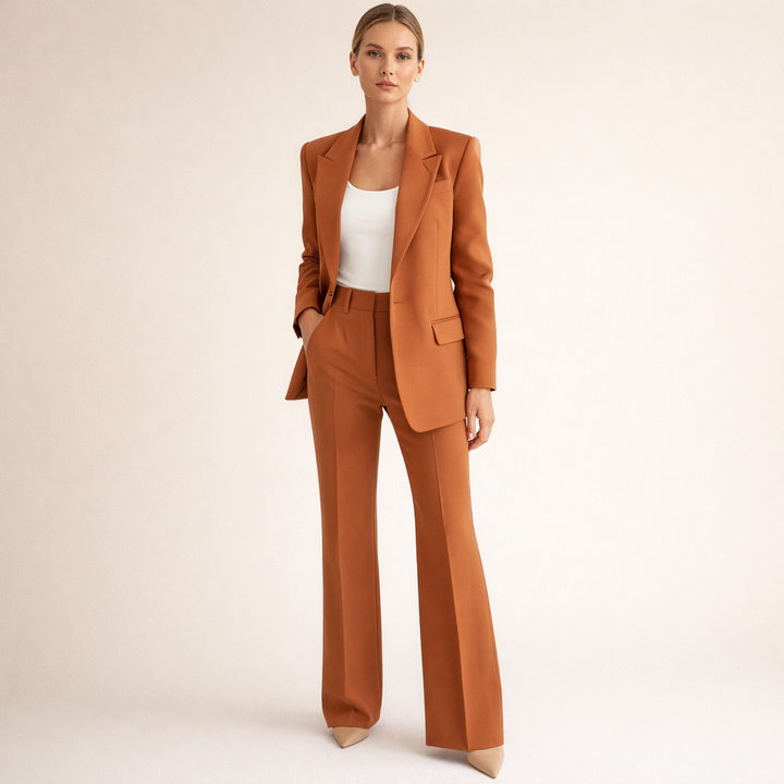 Lena | Stylish suit with flared trousers