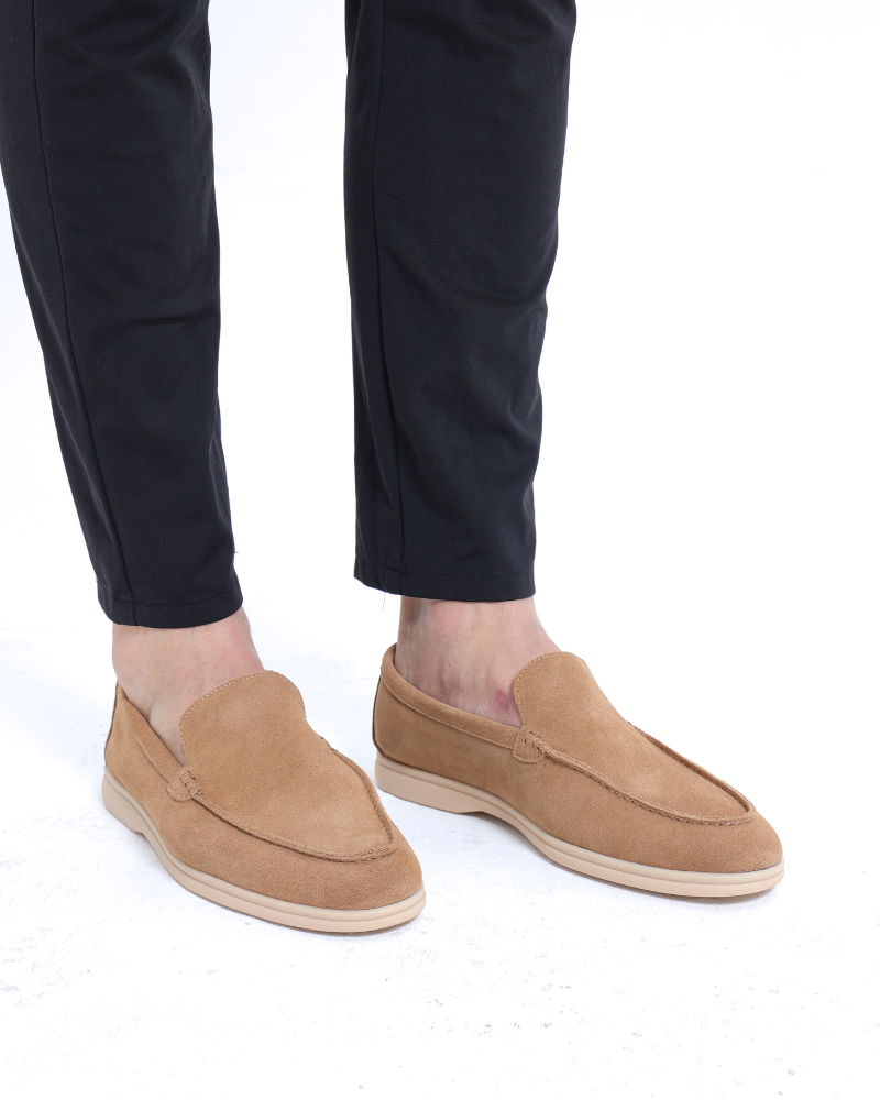 Kacper | Męskie zamszowe mokasyny w stylu vintage