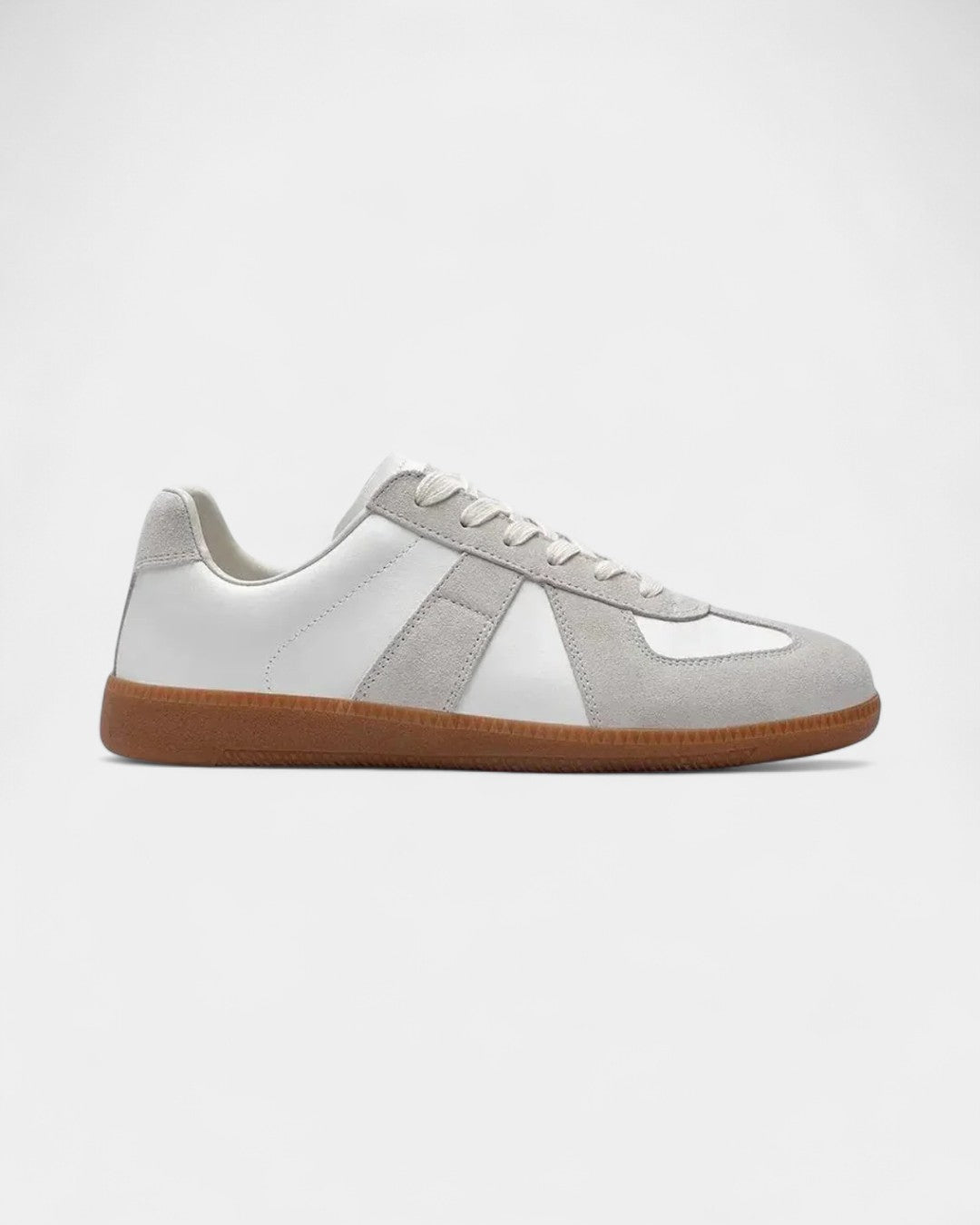 Filip | Męskie retro sneakersy z zamszową cholewką i gumową podeszwą