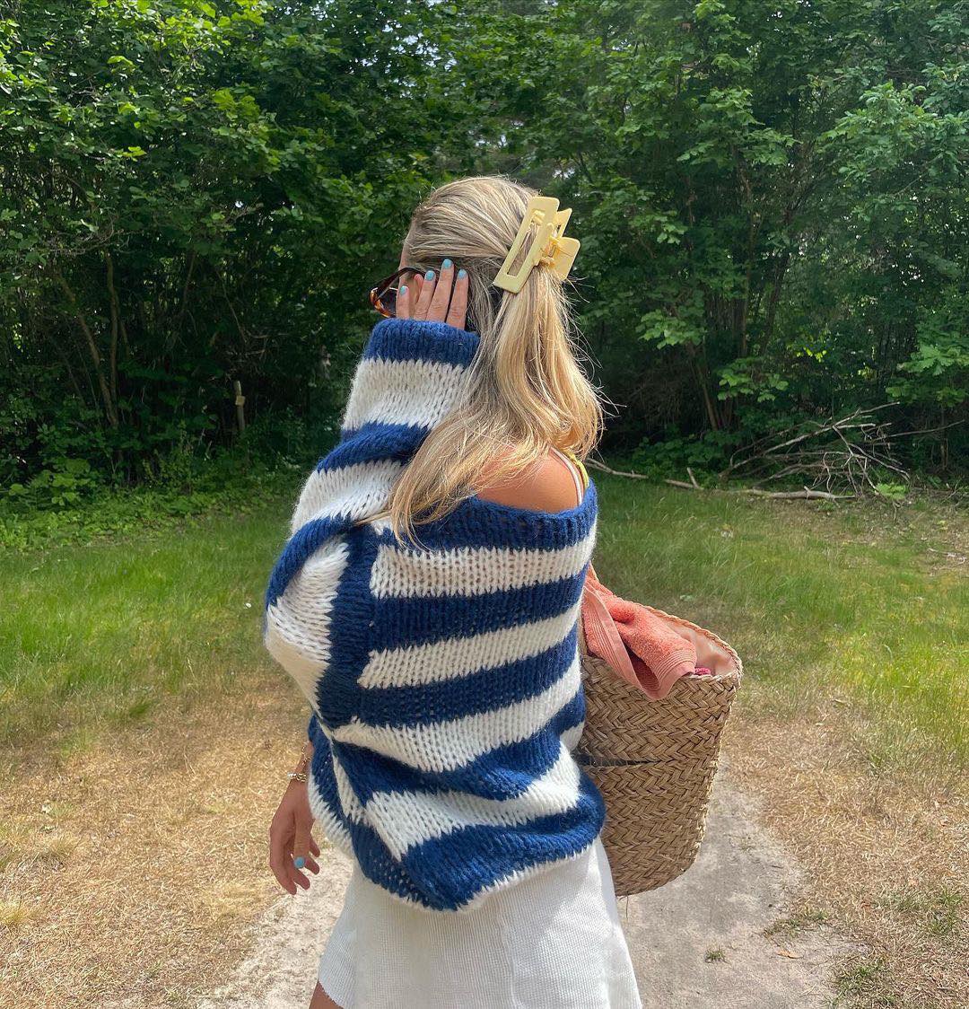 Noémie | Sweter w paski o luźnym kroju