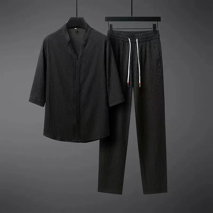 Elyra | Komplet vintage z lnu – lekki dwuczęściowy zestaw