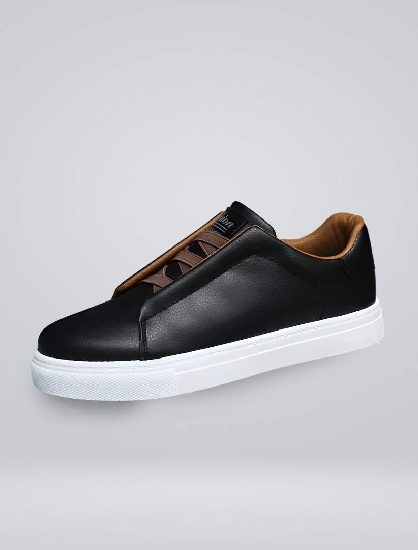 Patryk | Białe męskie sneakersy skórzane o minimalistycznym wykończeniu
