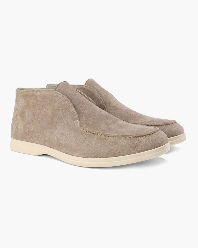 Mikołaj | Męskie Zamszowe Loafersy Półwysokie Slip-On