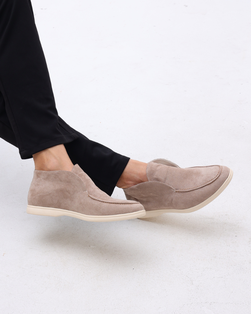 Mikołaj | Męskie Zamszowe Loafersy Półwysokie Slip-On