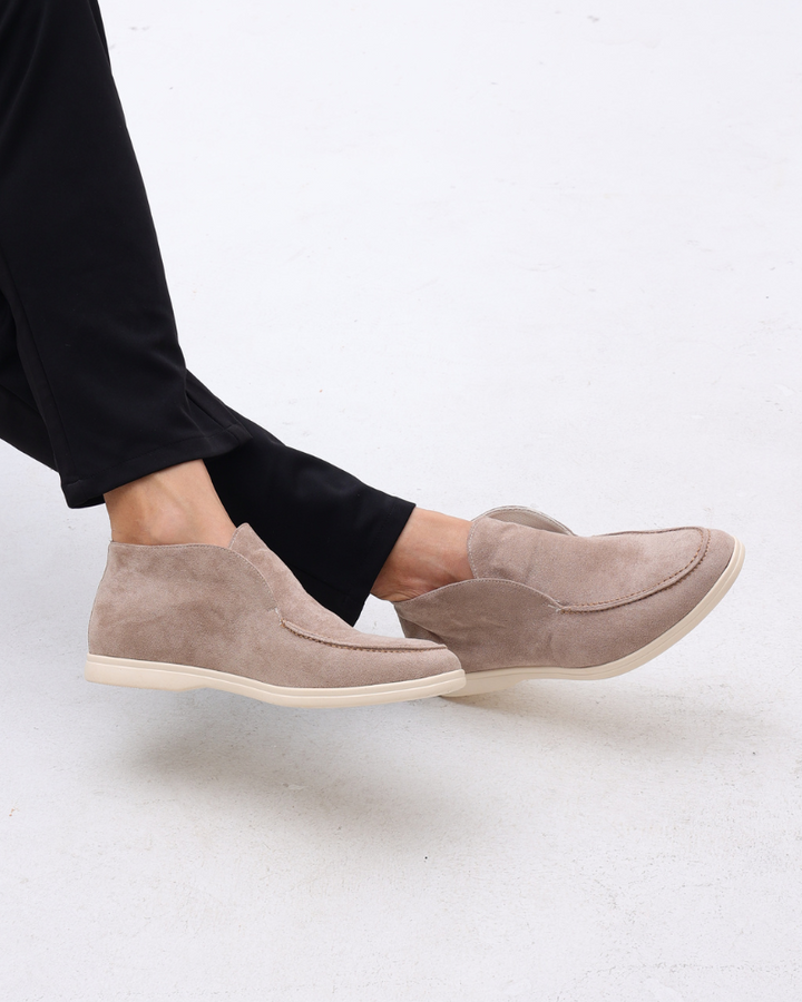 Mikołaj | Męskie Zamszowe Loafersy Półwysokie Slip-On