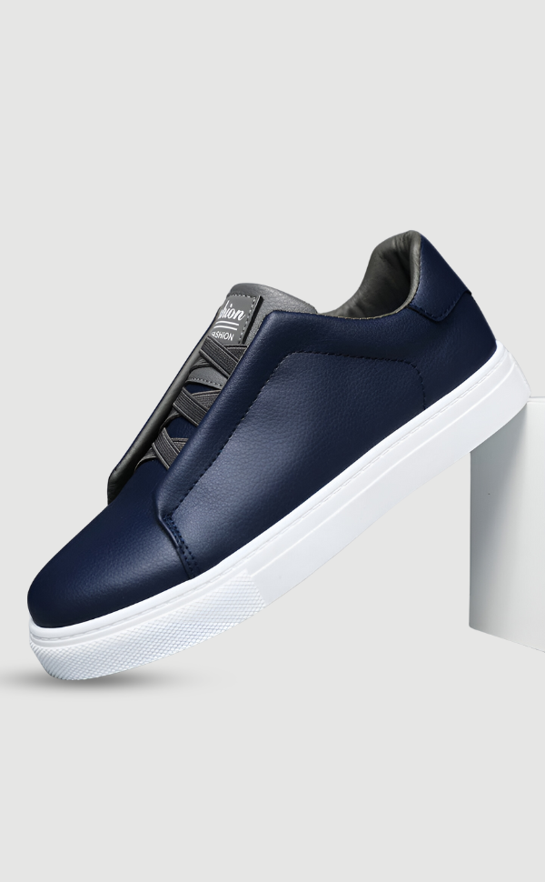 Patryk | Białe męskie sneakersy skórzane o minimalistycznym wykończeniu