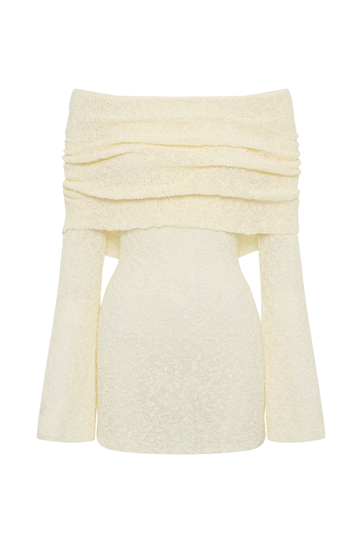 Velina | Przezroczysta sukienka mini off-shoulder