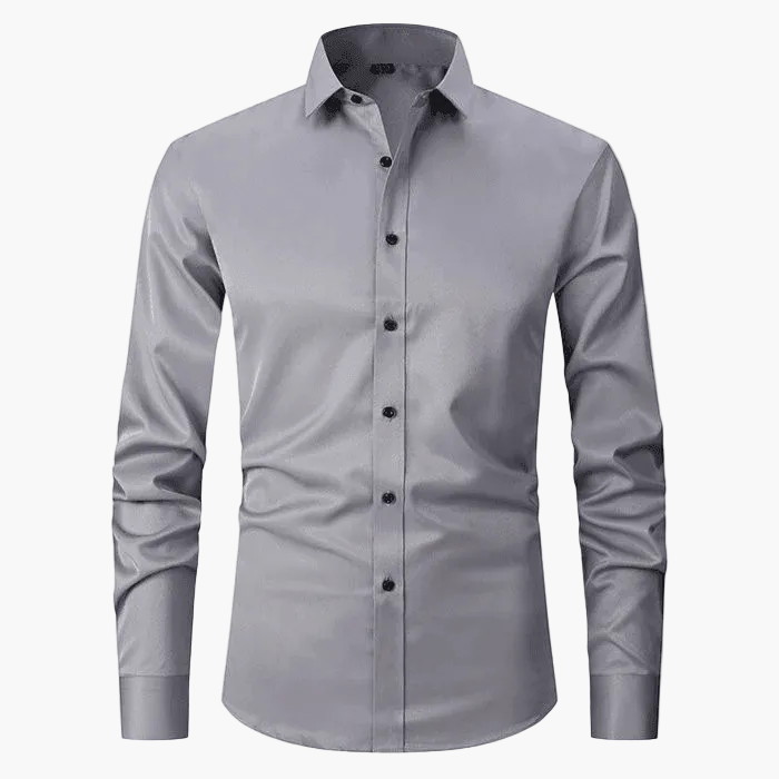 Męska koszula biznesowa Slim Fit – Elegancka koszula z długim rękawem, odporna na zagniecenia, idealna do biura i na co dzień
