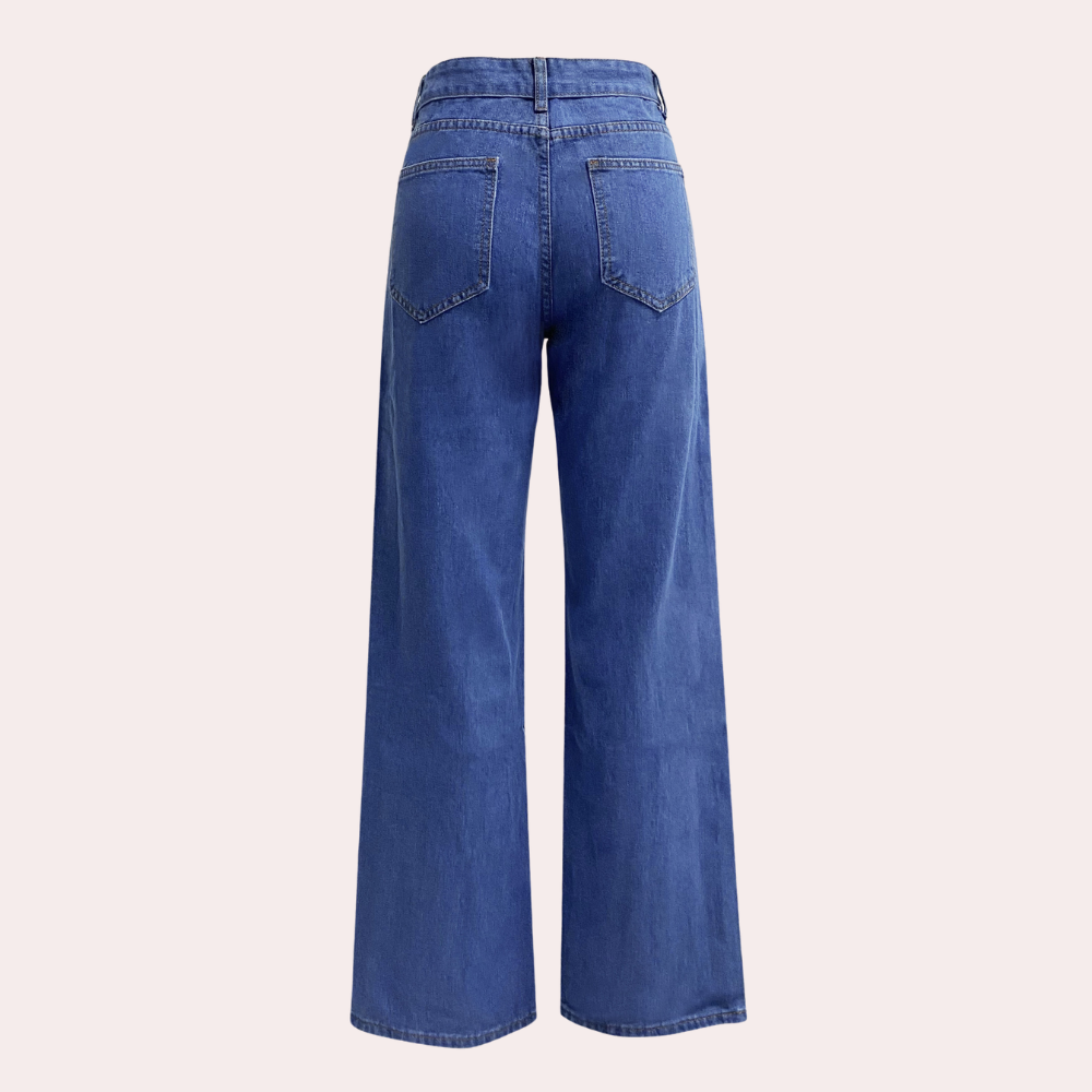 Amara | Damskie jeansy wide leg z wysokim stanem – comfort fit