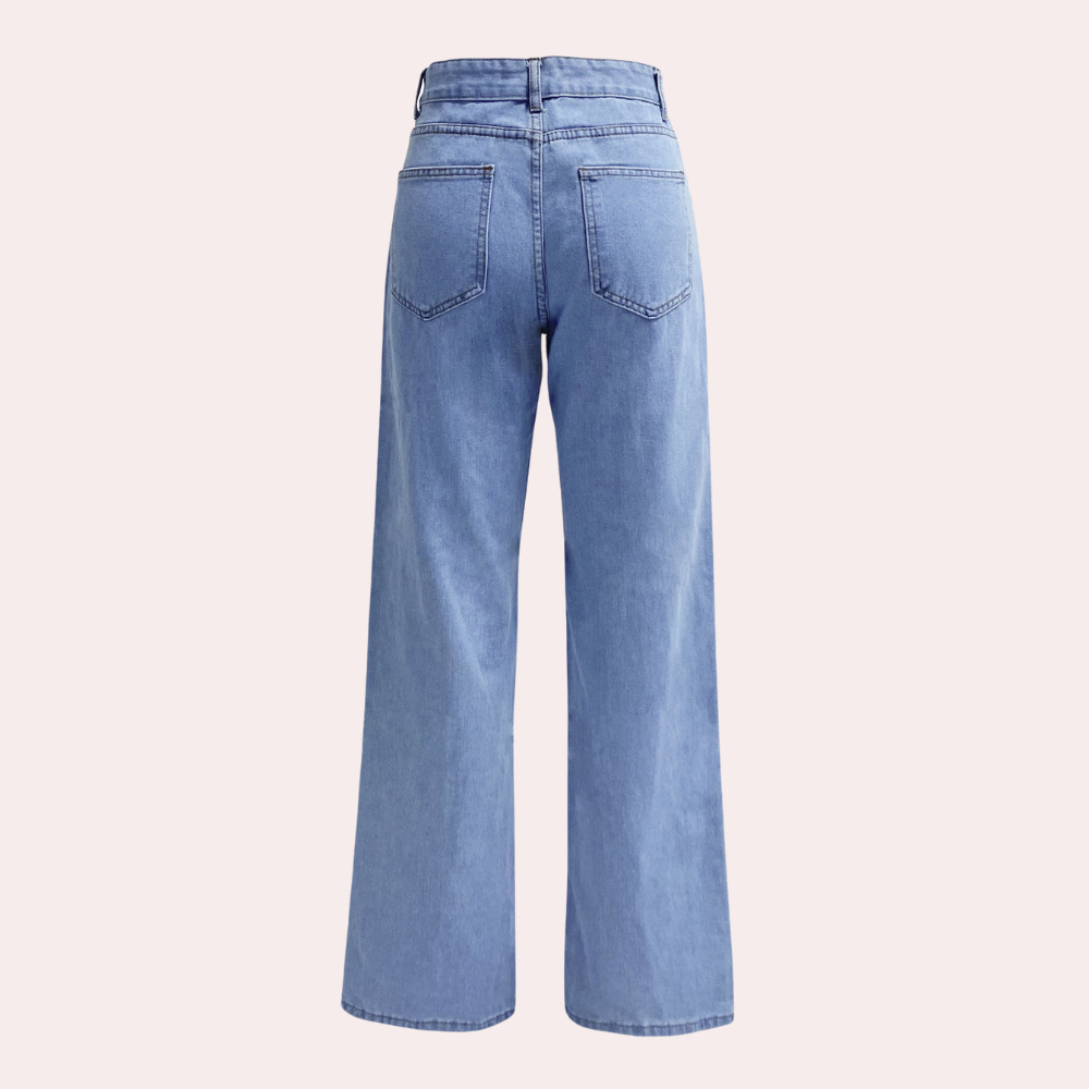 Amara | Damskie jeansy wide leg z wysokim stanem – comfort fit