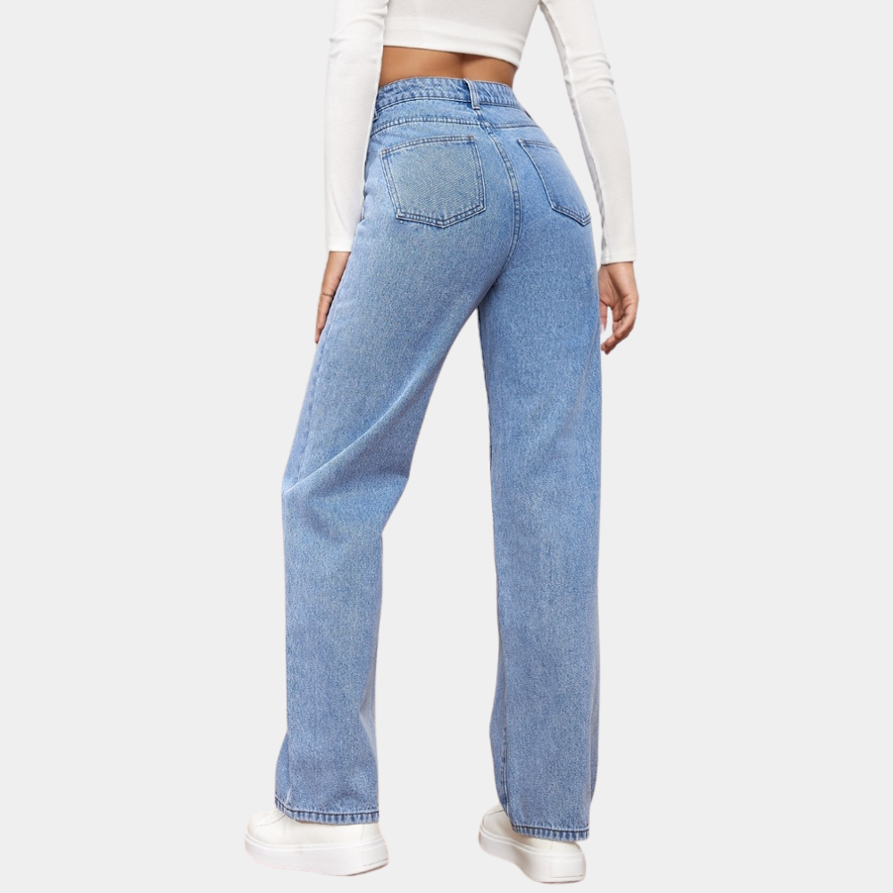 Amara | Damskie jeansy wide leg z wysokim stanem – comfort fit