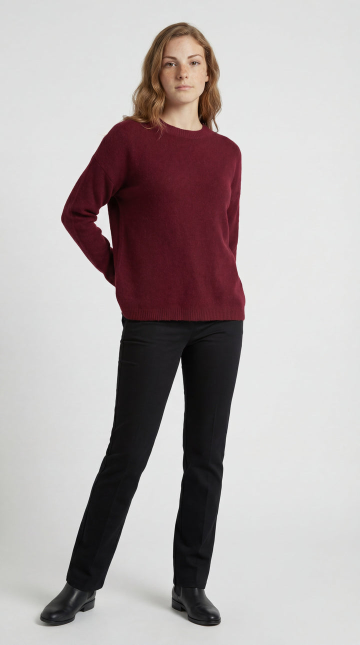 Klaudia | Damski sweter oversize z okrągłym dekoltem