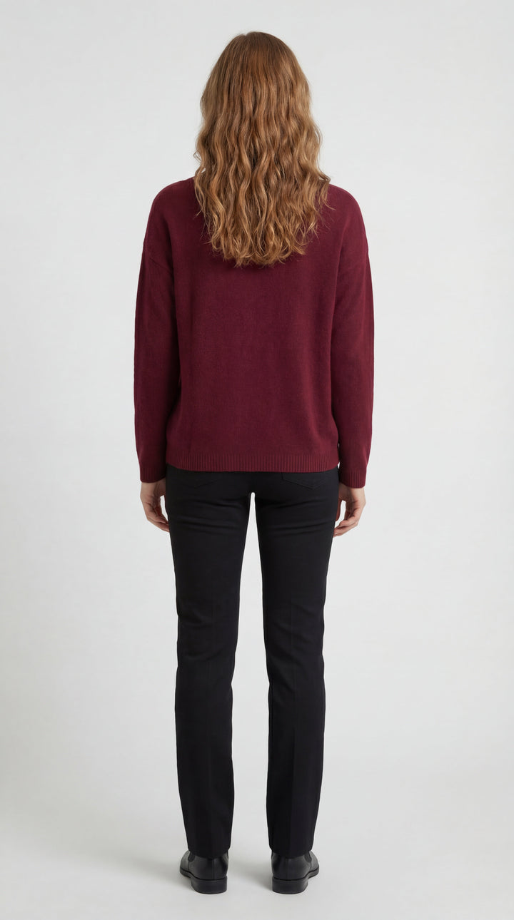 Klaudia | Damski sweter oversize z okrągłym dekoltem