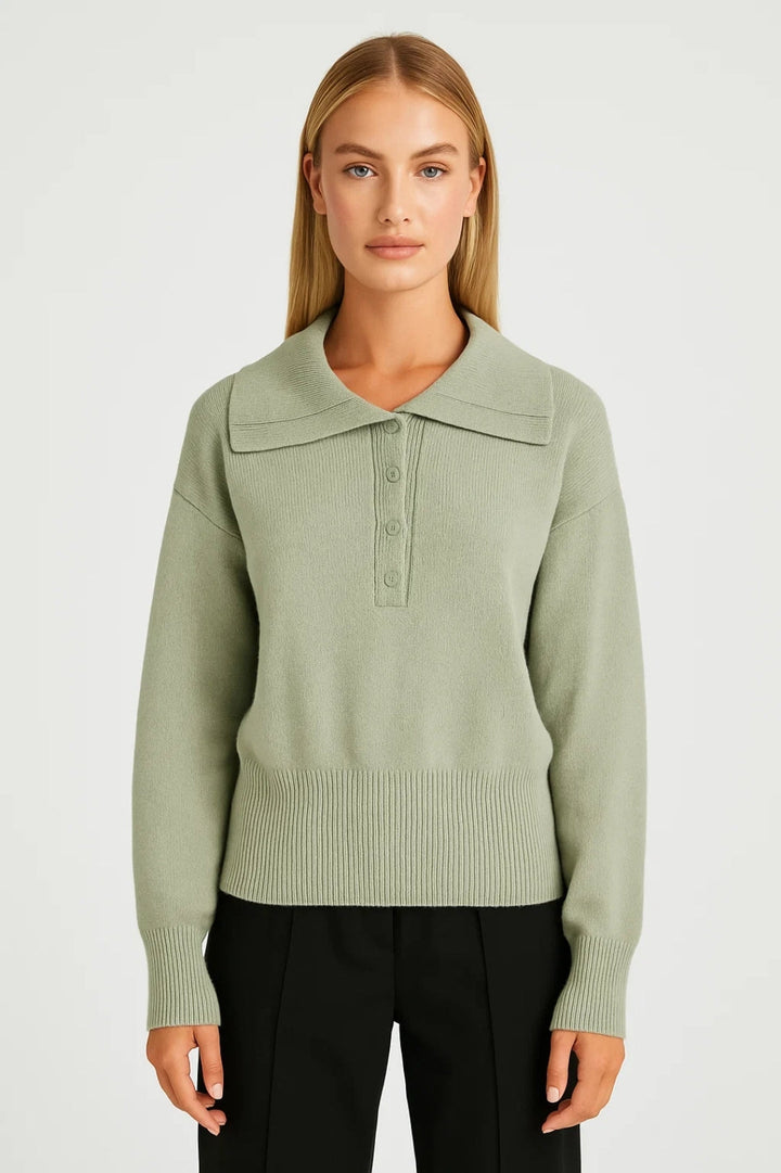 Nina | Sweter Oversize z Okrągłym Dekoltem i Żebrowaną Strukturą