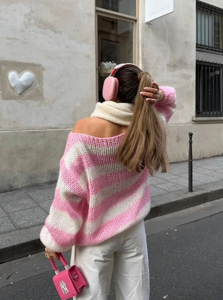 Noémie | Sweter w paski o luźnym kroju