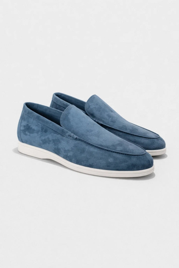 Przemysław | Męskie Zamszowe Mokasyny Slip-On o Lekkiej Konstrukcji