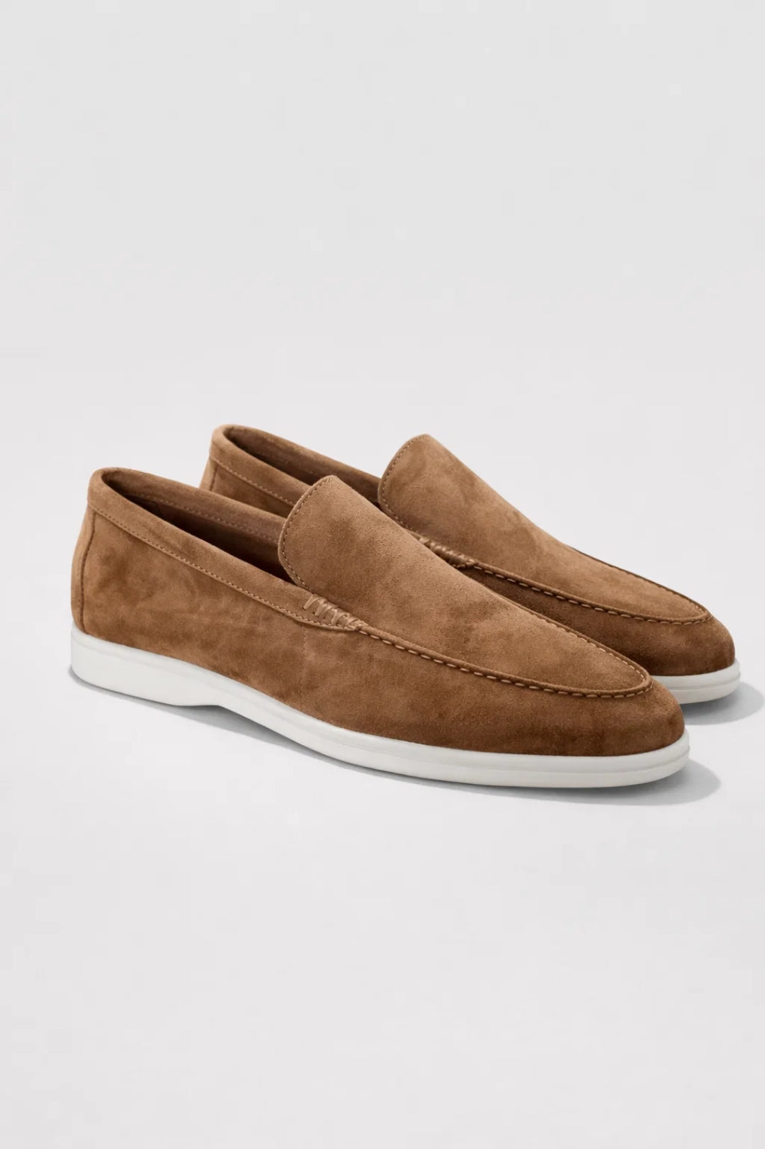 Przemysław | Męskie Zamszowe Mokasyny Slip-On o Lekkiej Konstrukcji