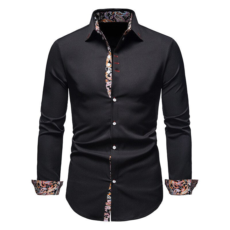 Magnus | Męska koszula z akcentami paisley