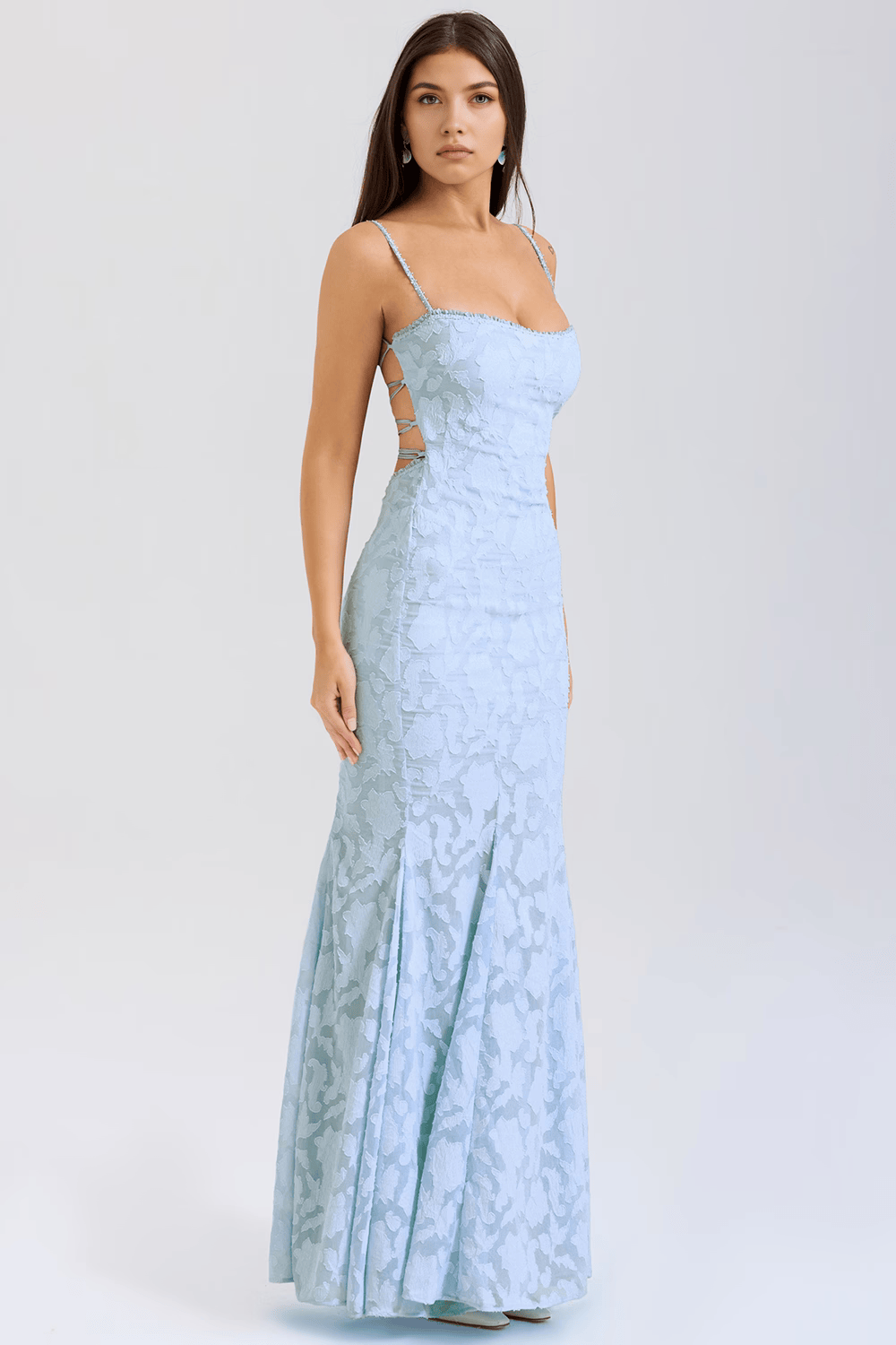 Elżbieta | Długa przewiewna sukienka maxi o eleganckim fasonie