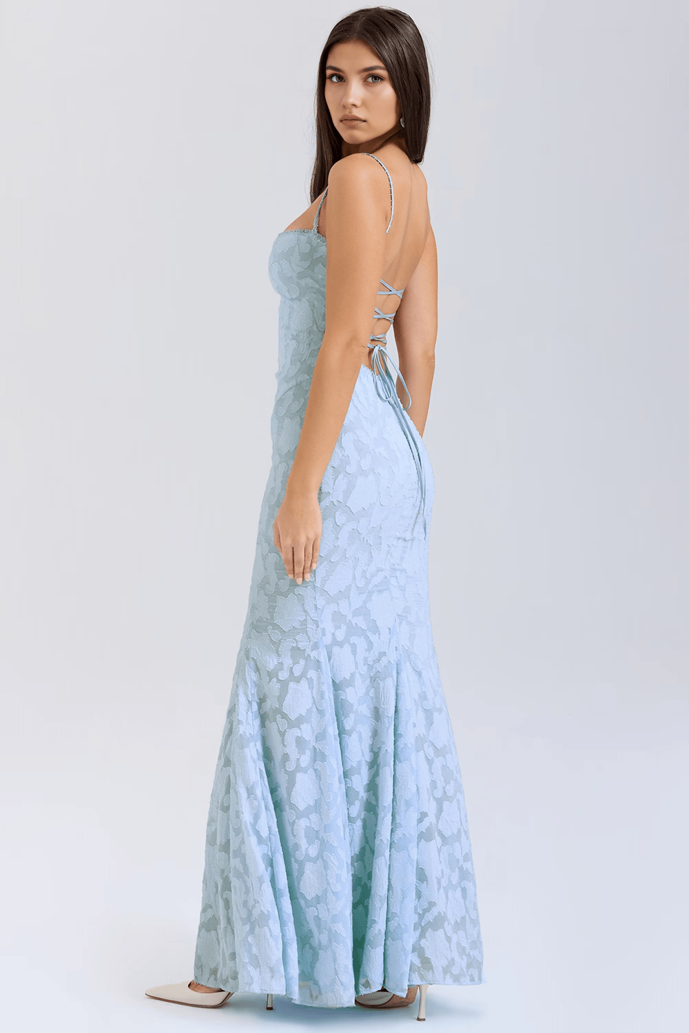Elżbieta | Długa przewiewna sukienka maxi o eleganckim fasonie