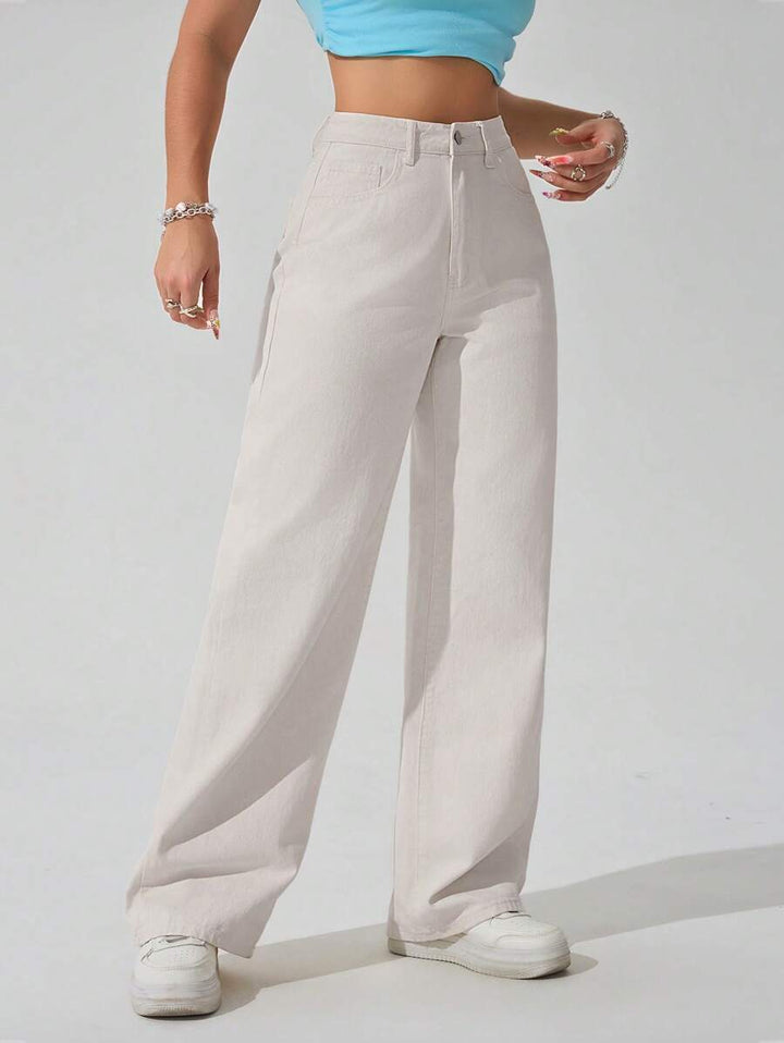 Chloé | Jeansy Damskie z Wysokim Stanem i Retro Charakterem