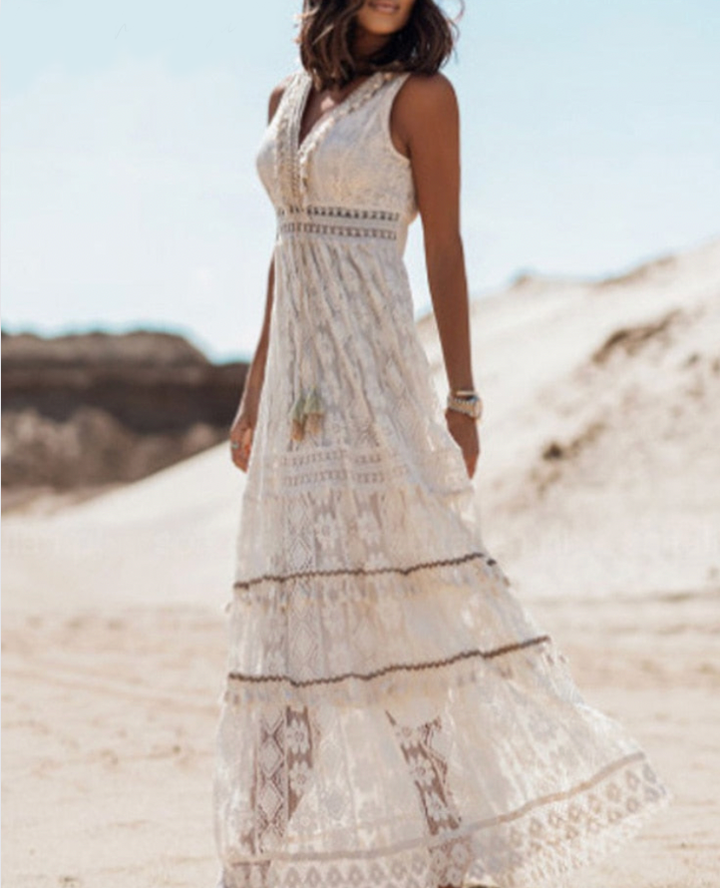 Celestyna | Sukienka maxi boho o zwiewnym kroju