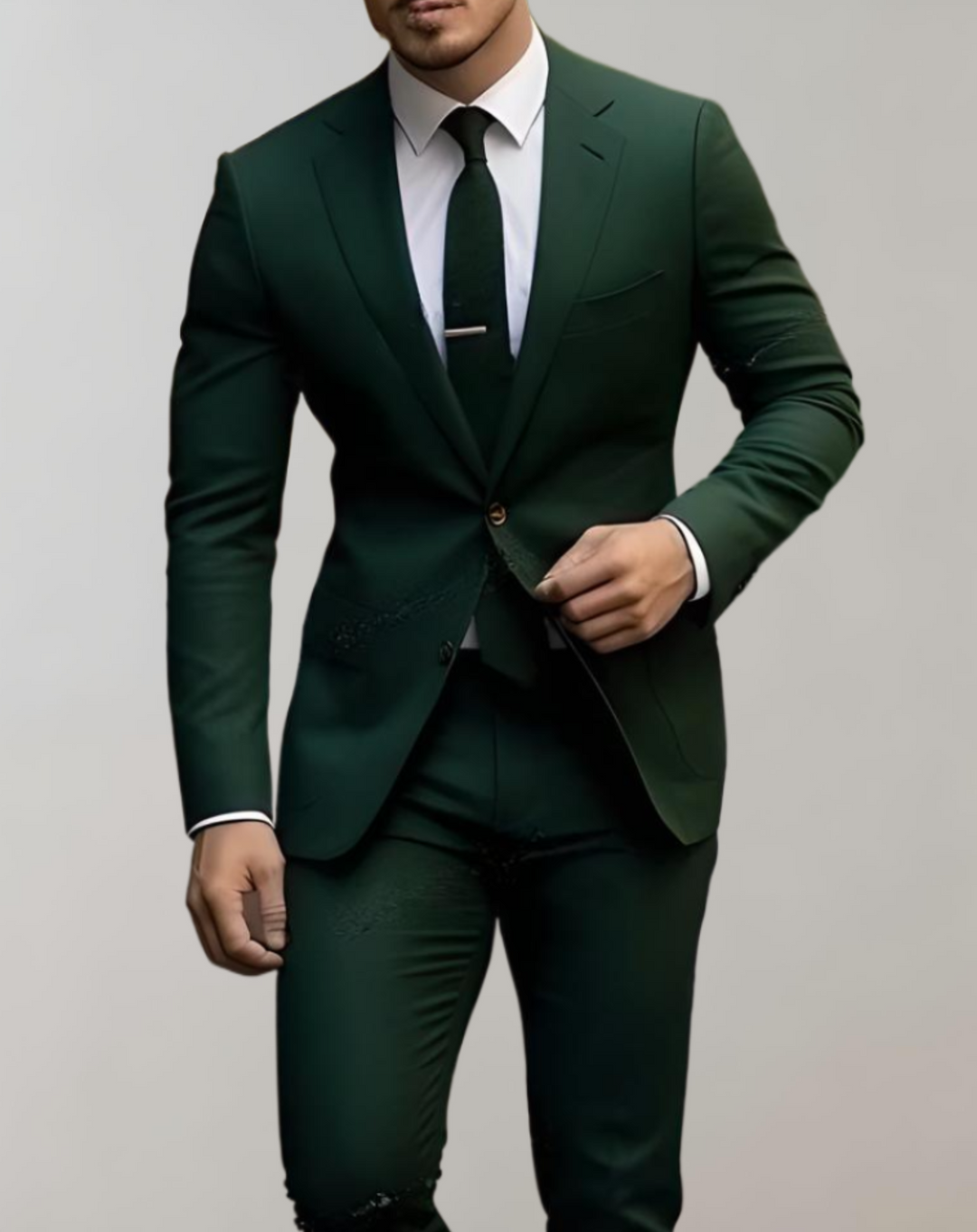 Wojciech | 2-częściowy męski zestaw z kołnierzem i eleganckimi spodniami