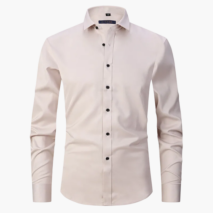 Męska koszula biznesowa Slim Fit – Elegancka koszula z długim rękawem, odporna na zagniecenia, idealna do biura i na co dzień