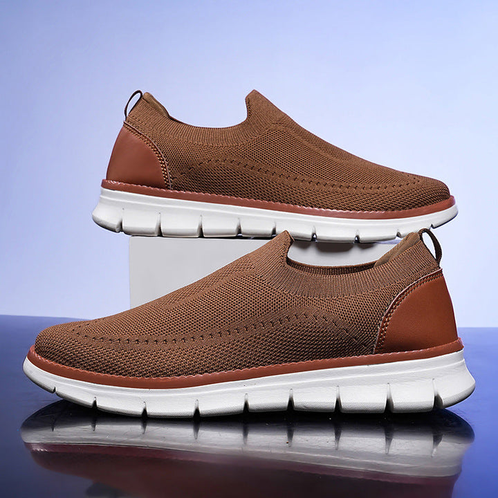 Wacław | Męskie Sneakersy Slip-On z Oddychającą Dzianiną