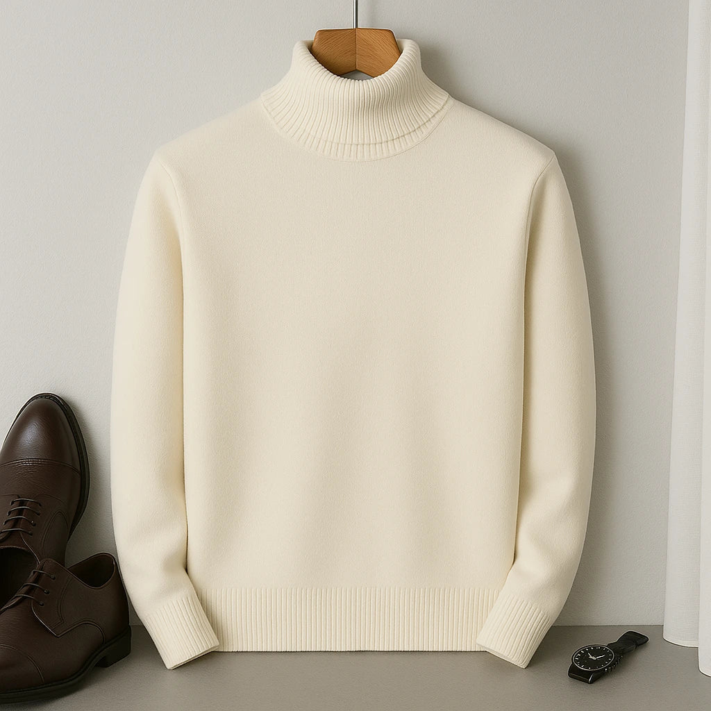 Gauthier | Sweter Kaszmirowy Z Golfem Męski &amp; Luksusowy Miękki