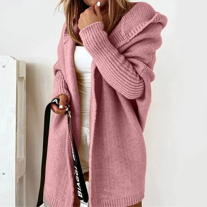 Liwia | Oversize bluza damska z kapturem i zamkiem błyskawicznym