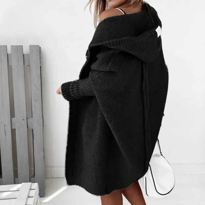 Liwia | Oversize bluza damska z kapturem i zamkiem błyskawicznym
