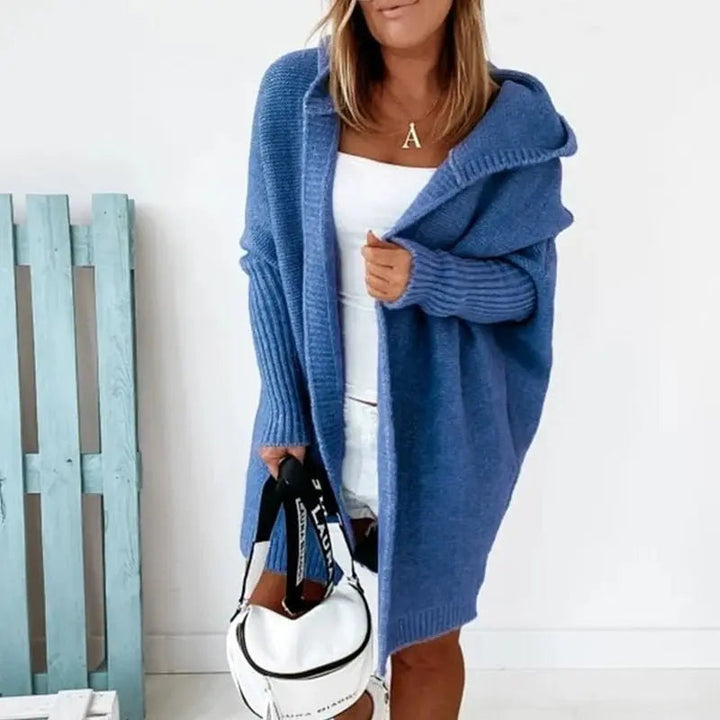 Liwia | Oversize bluza damska z kapturem i zamkiem błyskawicznym