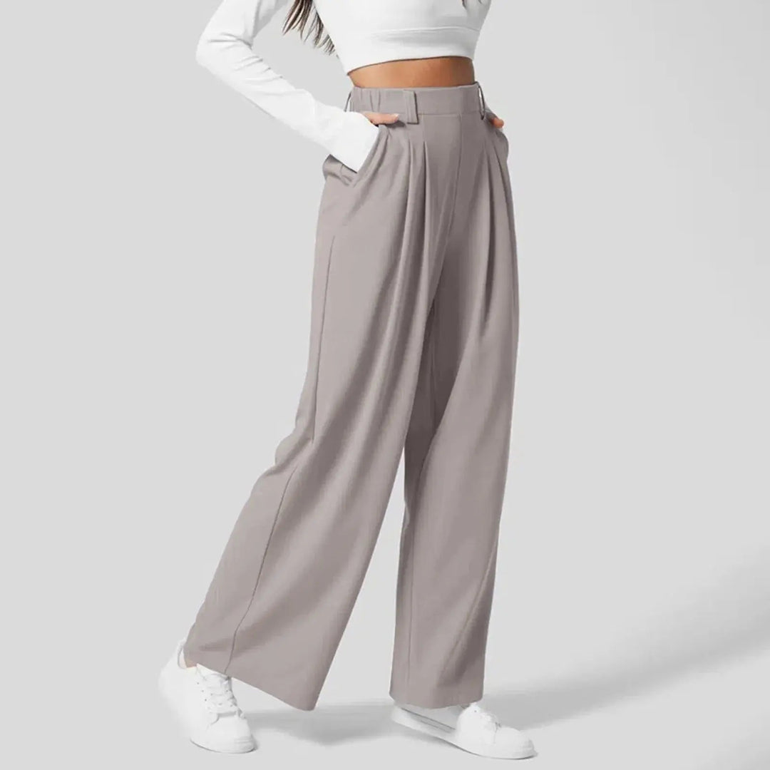 Natalia | Eleganckie spodnie z wysokim stanem o szerokim kroju