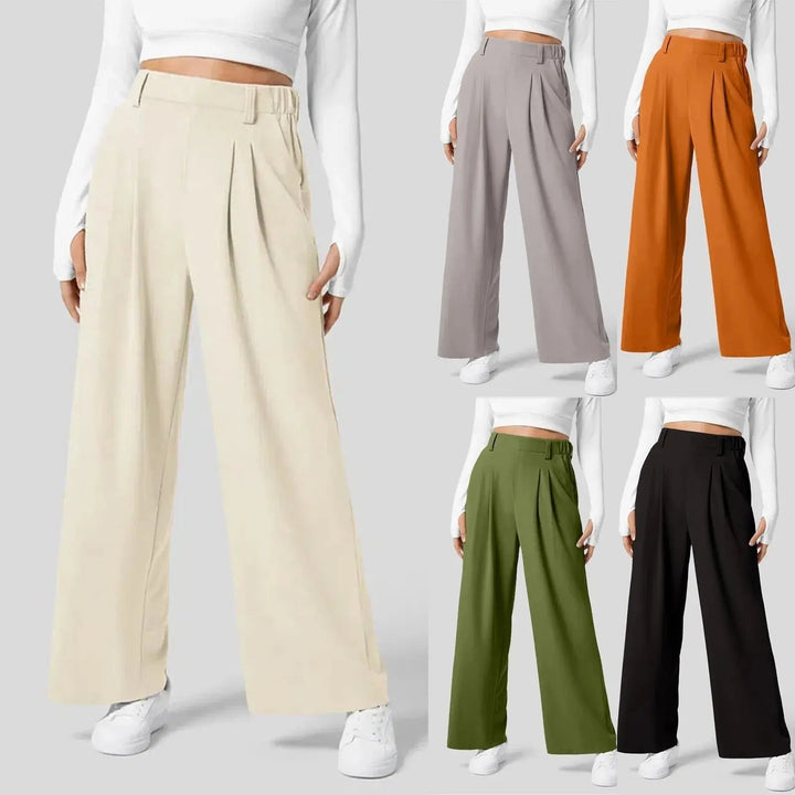 Natalia | Eleganckie spodnie z wysokim stanem o szerokim kroju