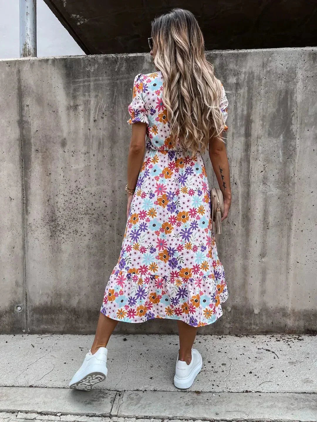 Maravelle | Letnia sukienka maxi w kwiaty