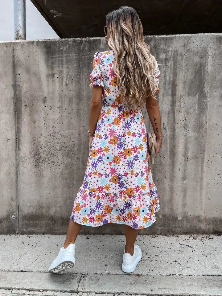 Maravelle | Letnia sukienka maxi w kwiaty