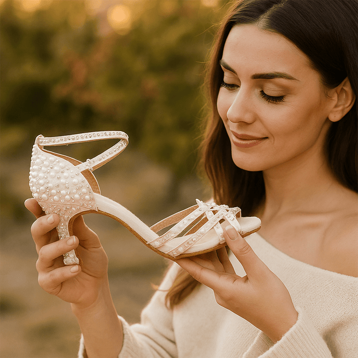 Arlena | Personalizowane Satynowe Buty Taneczne na Obcasie